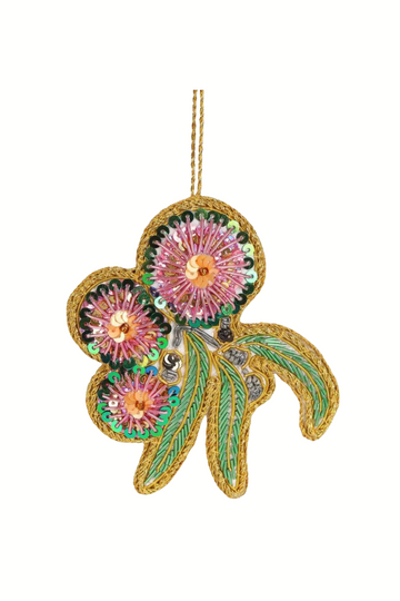 Gumnut Flower Sequin Tree Decoration