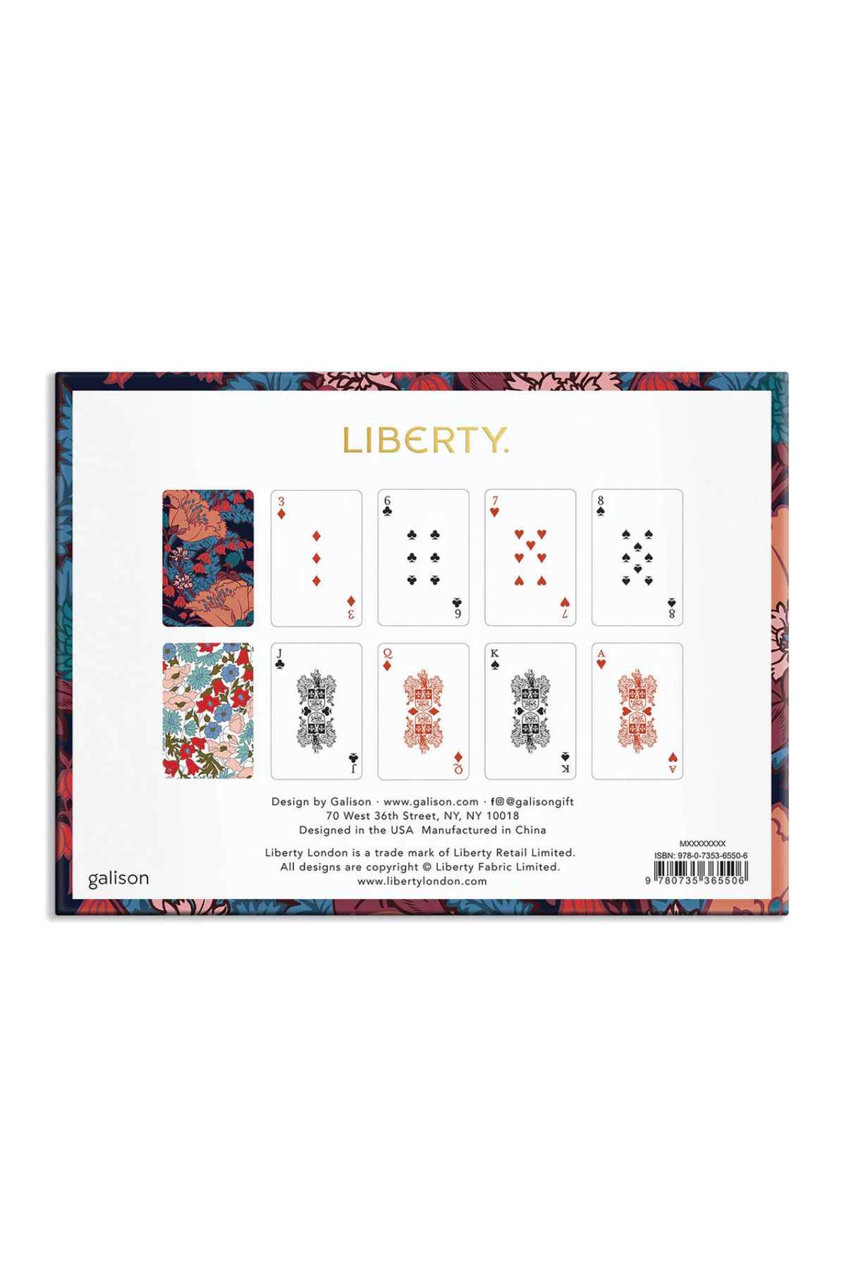 Galison Liberty Floral Playing Card Set