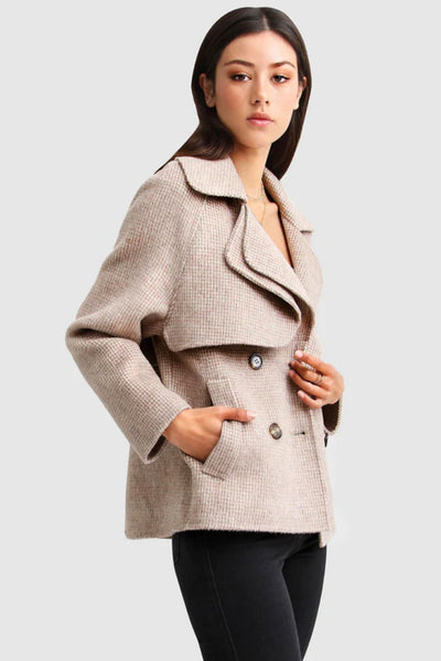 I’m Yours Wool Blend Peacoat Beige