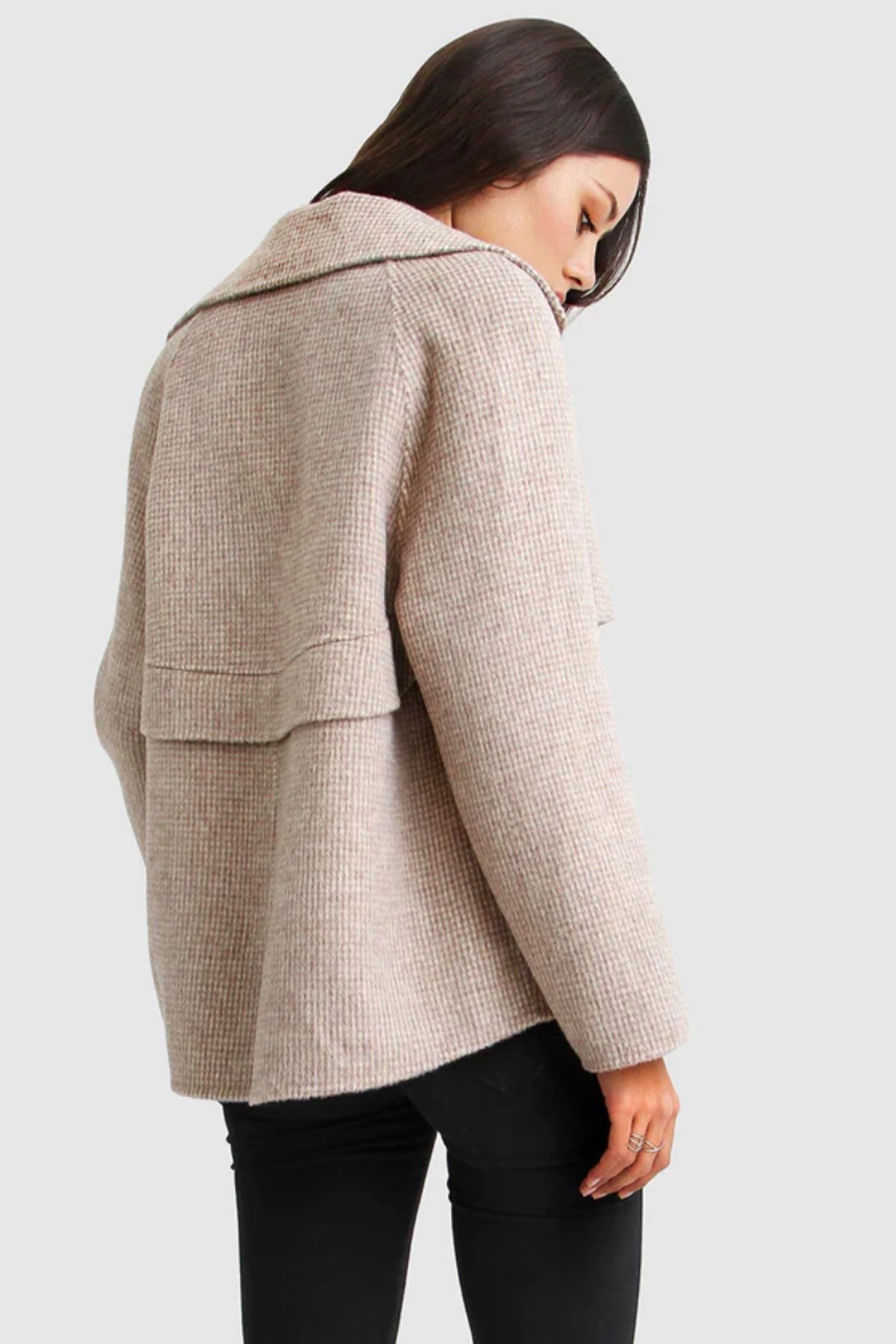 I’m Yours Wool Blend Peacoat Beige