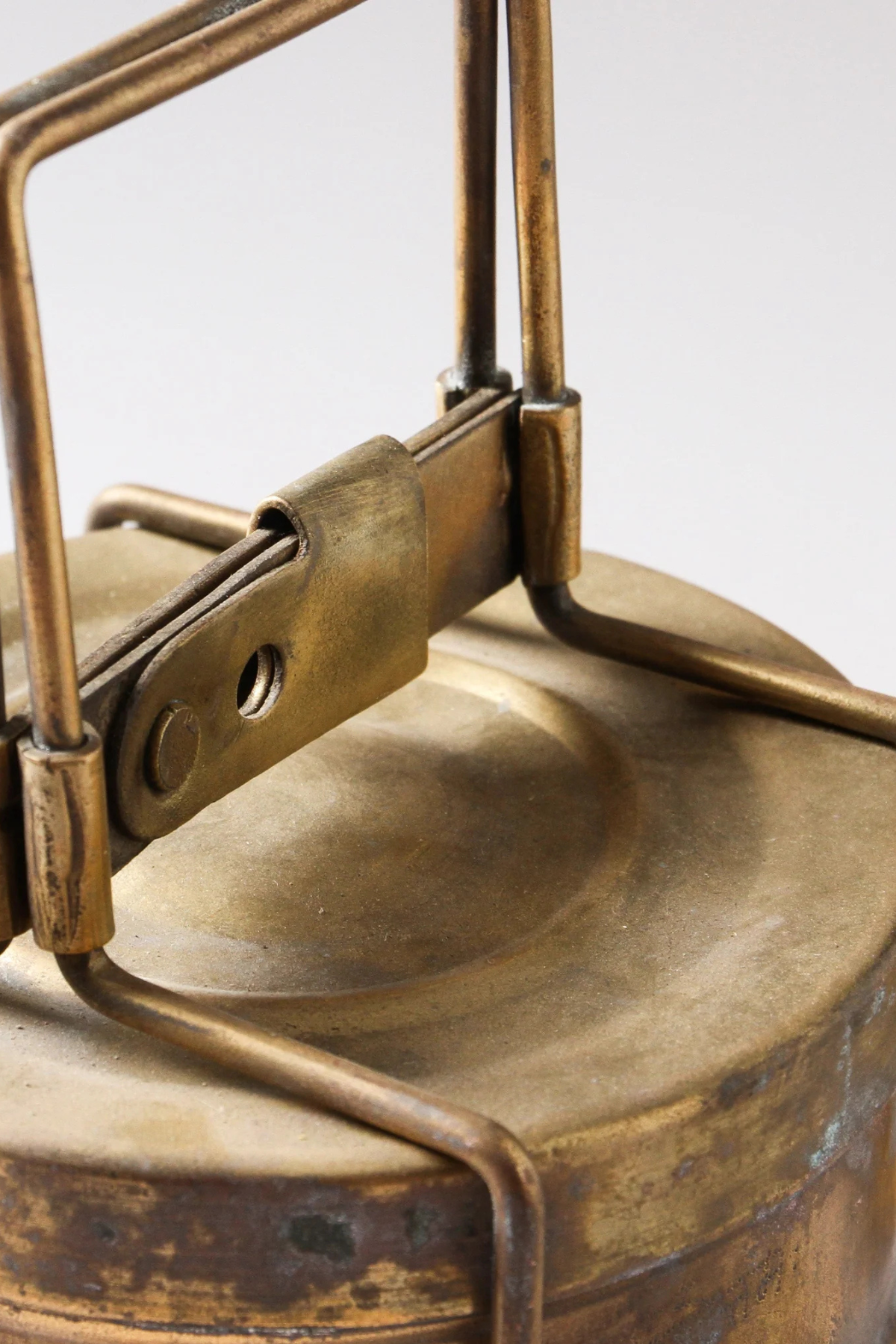 Vintage Indian Brass Lunch Box Small