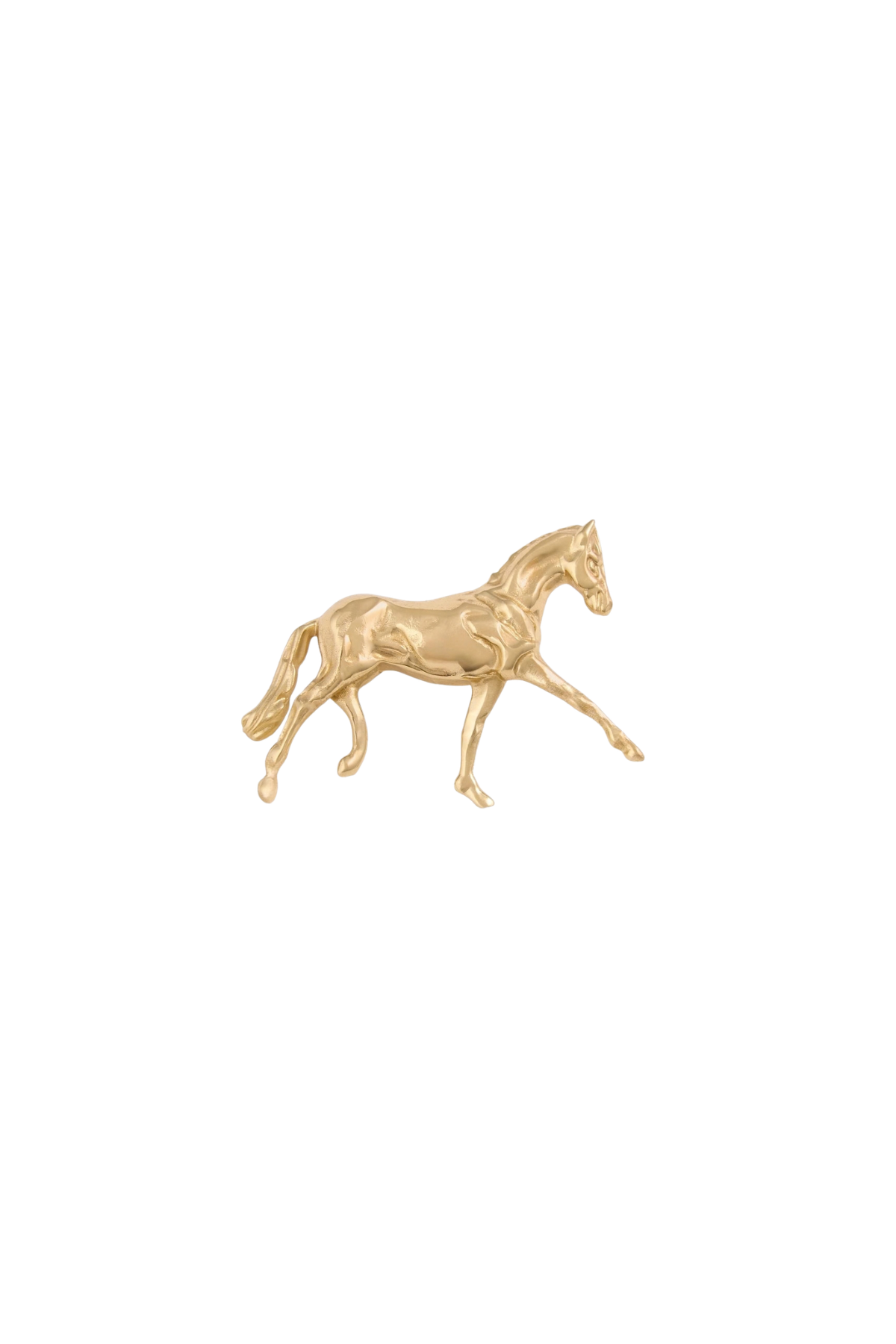 Calliope Horse Brooch Brass