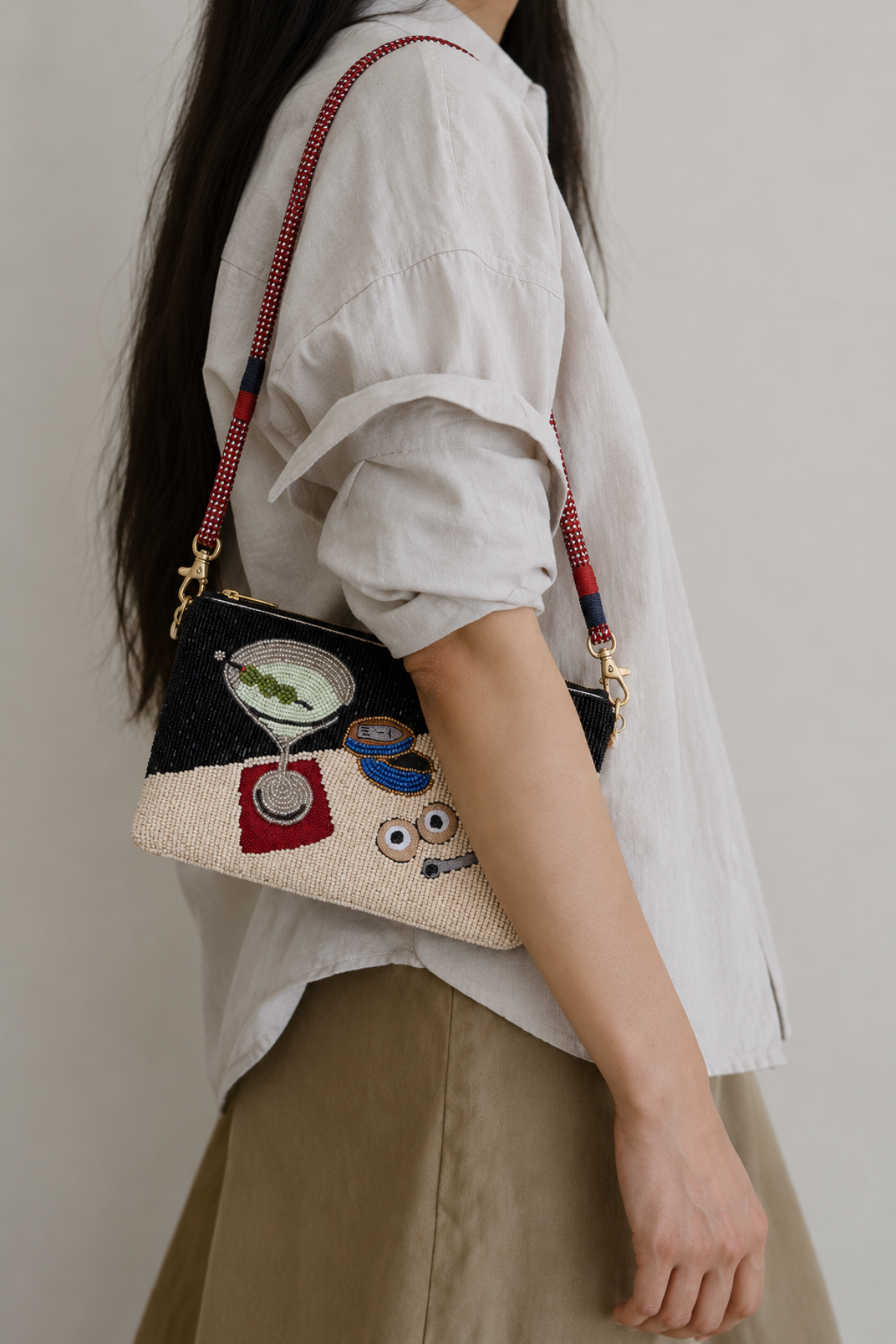 Leila Martini + Caviar Beaded Bag