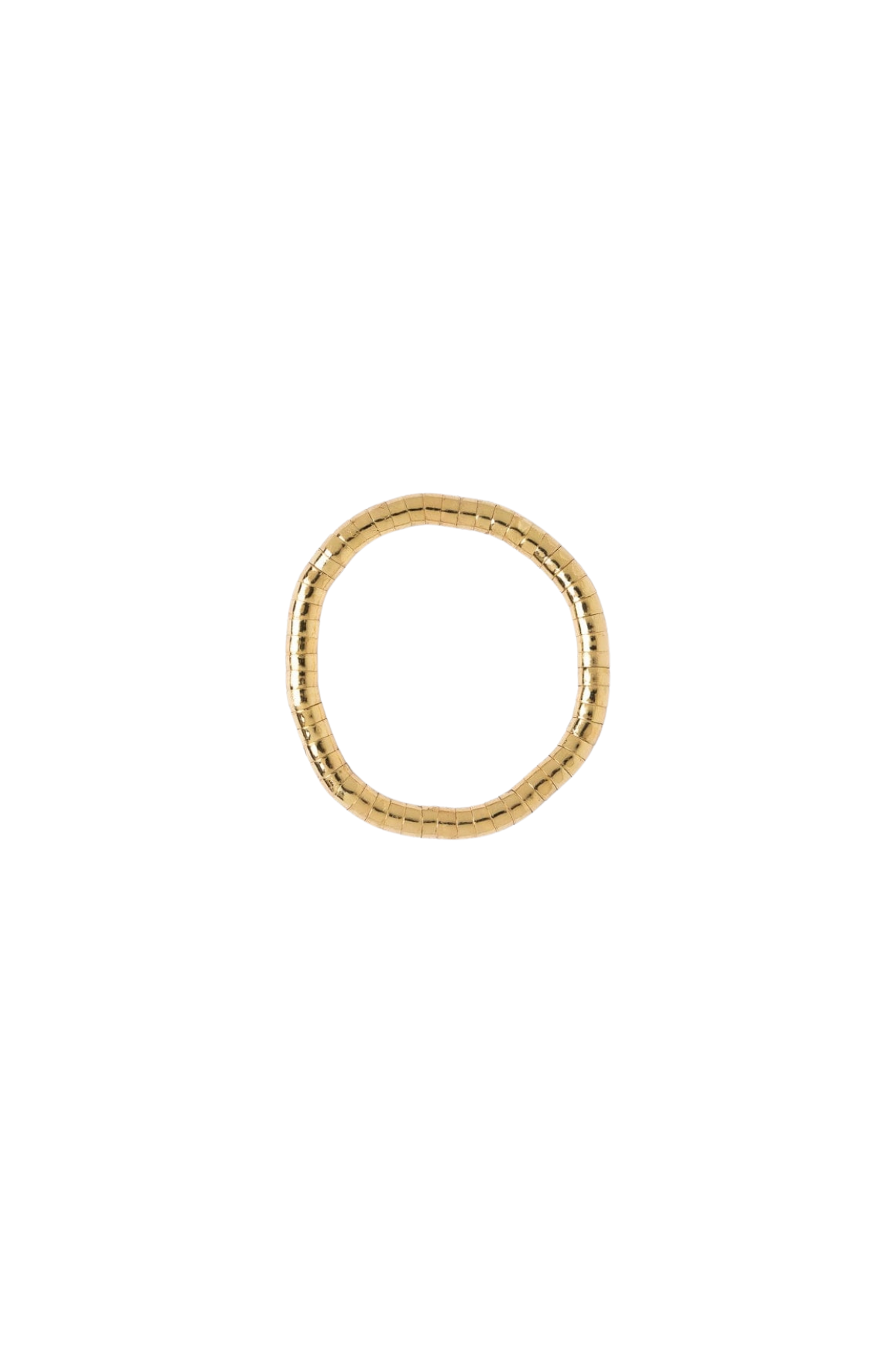 Lucille Round Bead Stretch Bracelet Brass