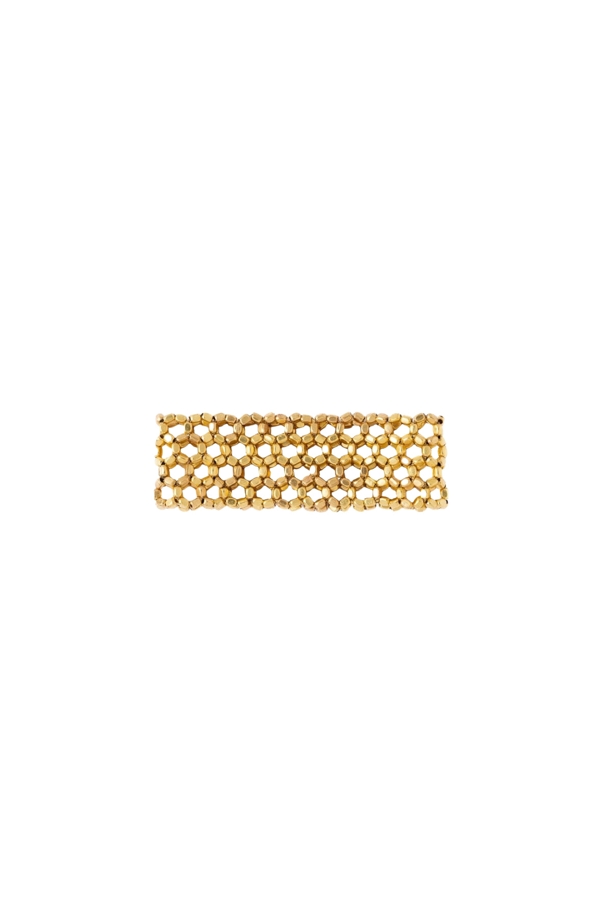 Winnie Small Bead Stretch Bracelet Brass