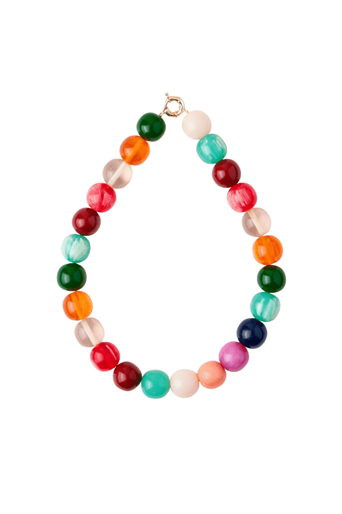 Iris Large Resin Bead Necklace Multi