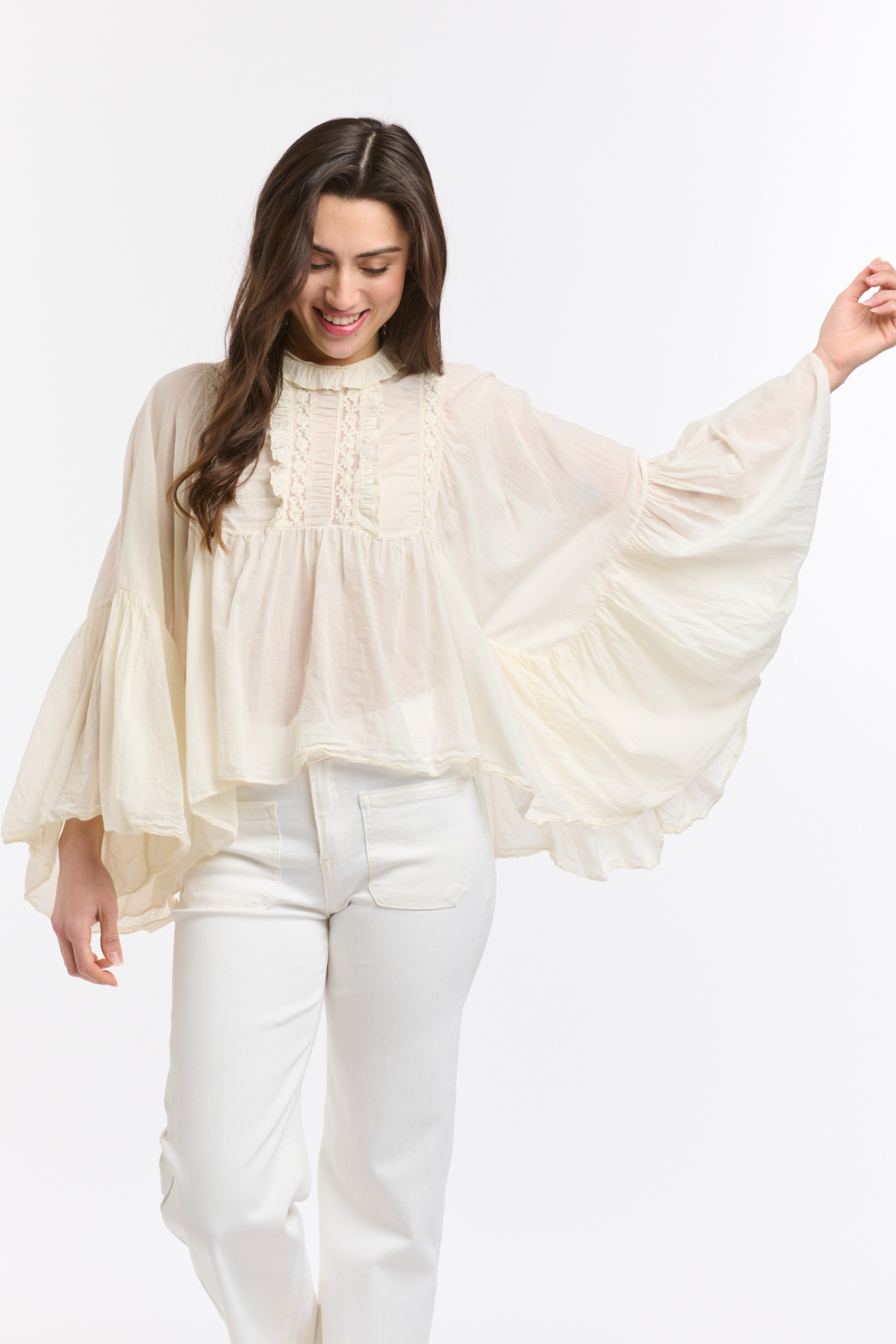 Angel Cropped Blouse Panna