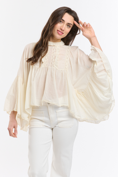 Angel Cropped Blouse Panna