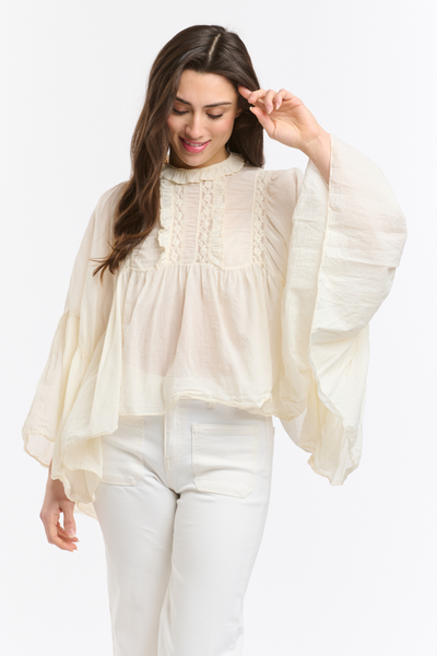 Angel Cropped Blouse Panna