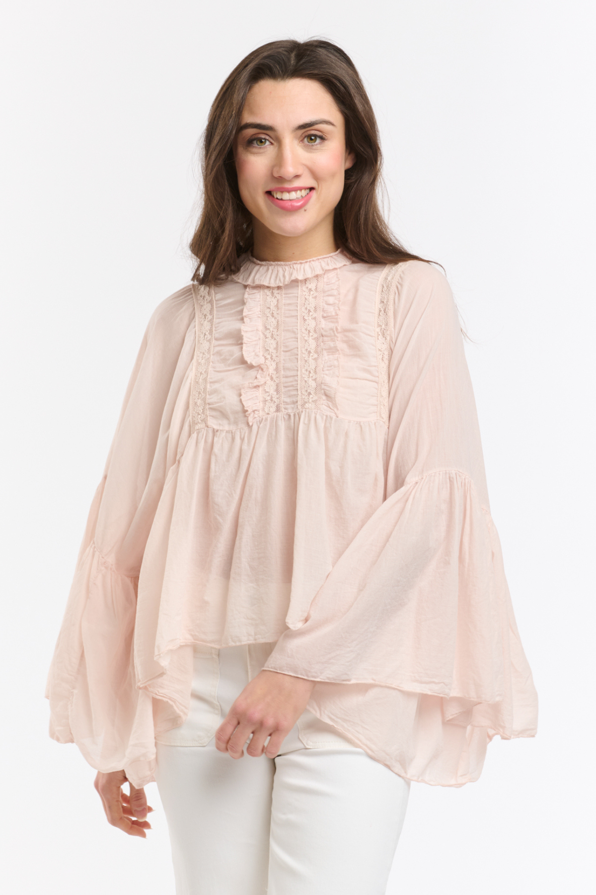 Angel Cropped Blouse Soft Pink