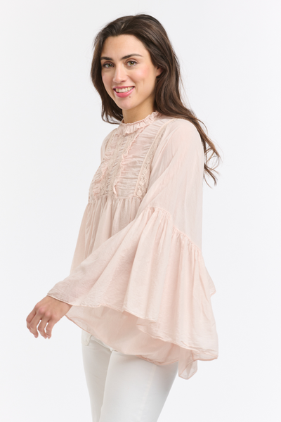 Angel Cropped Blouse Soft Pink