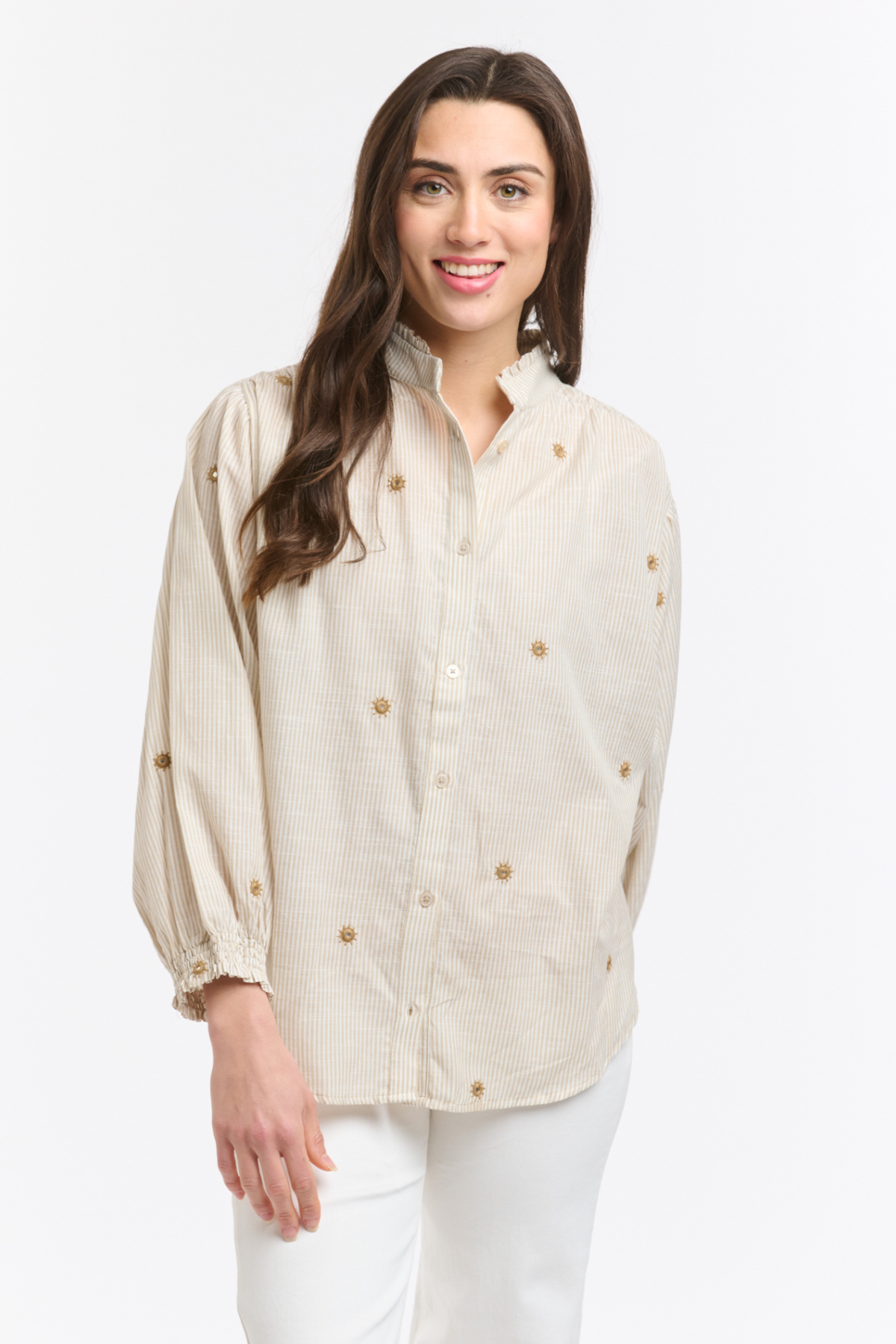 Clara Mirror Blouse Beige