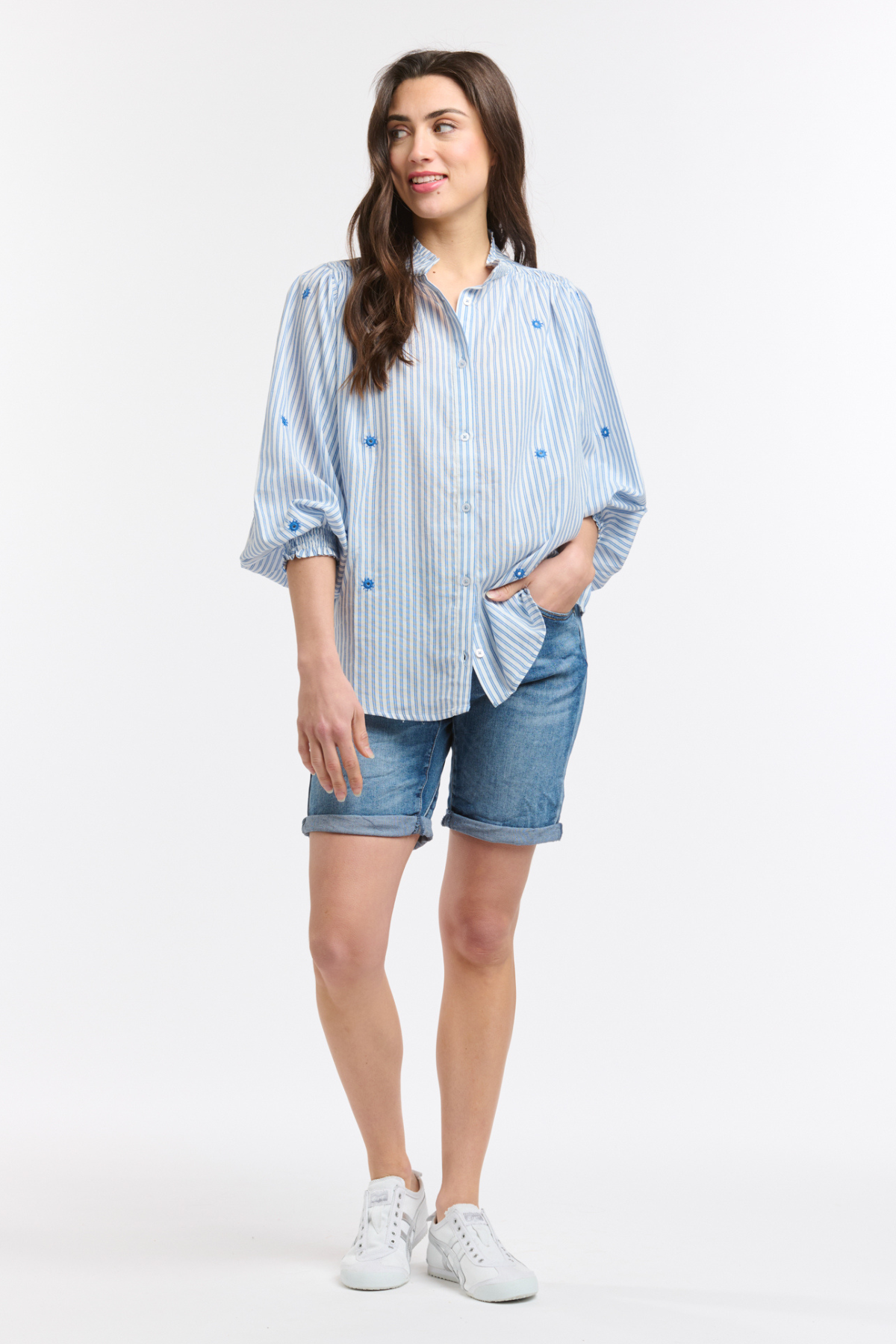 Clara Mirror Blouse Blue