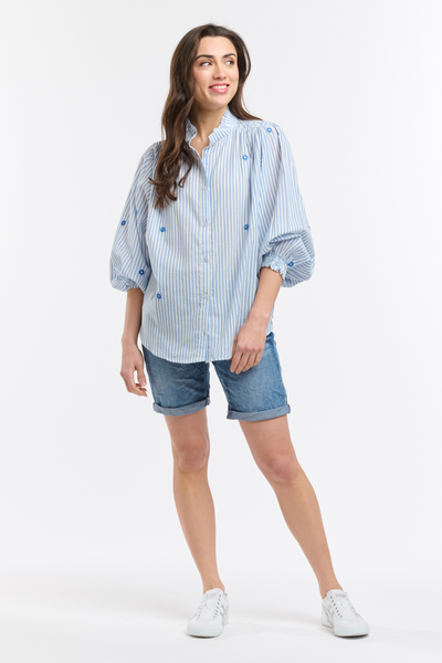 Clara Mirror Blouse Blue
