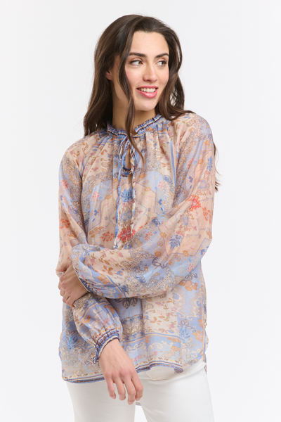 Emily Ruffle Collar Blouse Azzure