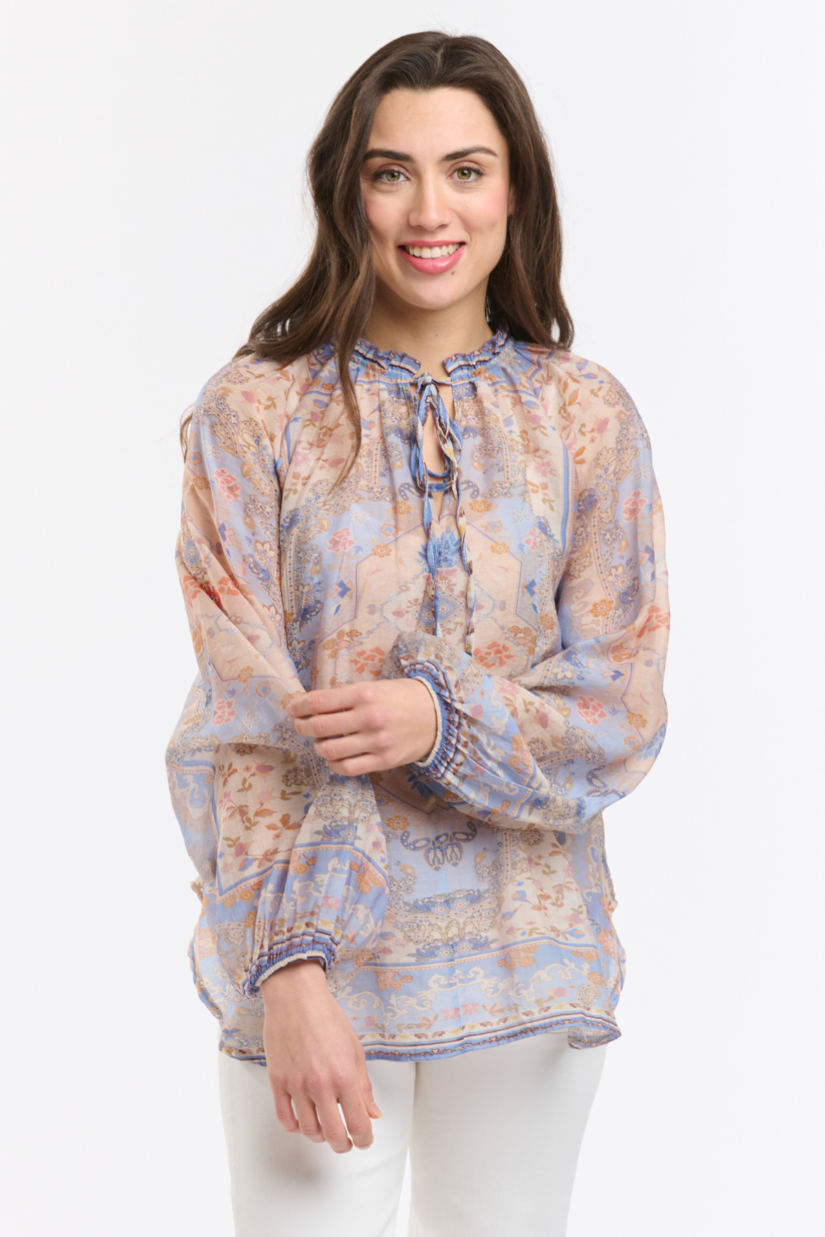 Emily Ruffle Collar Blouse Azzure