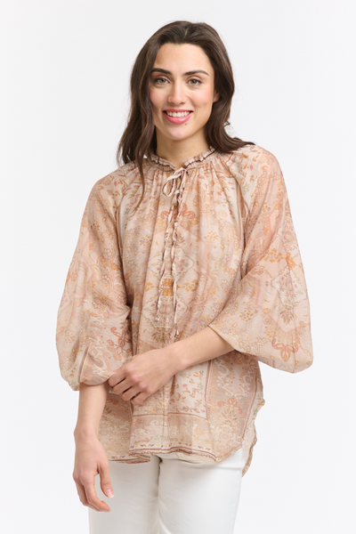 Emily Ruffle Collar Blouse Mocha