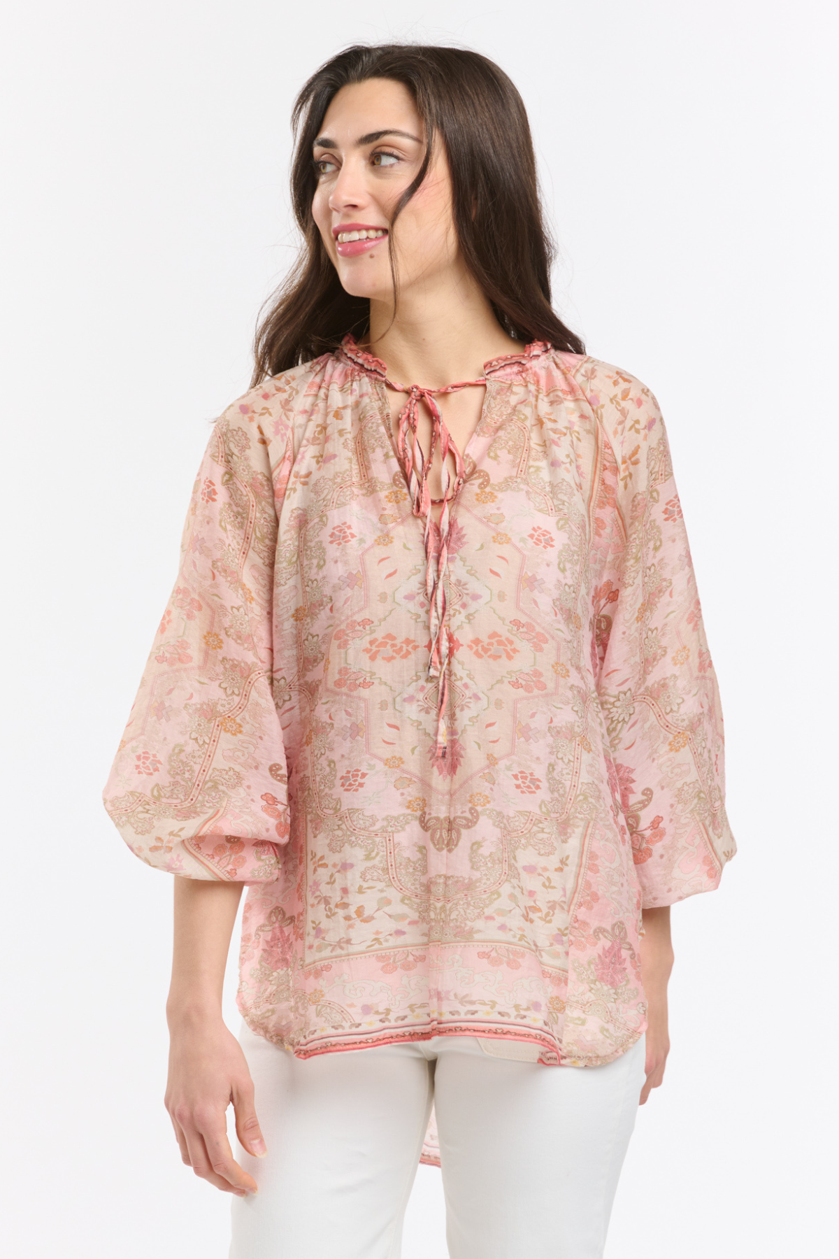 Emily Ruffle Collar Blouse Blush