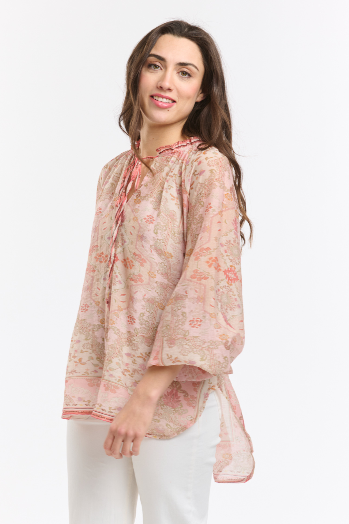 Emily Ruffle Collar Blouse Blush