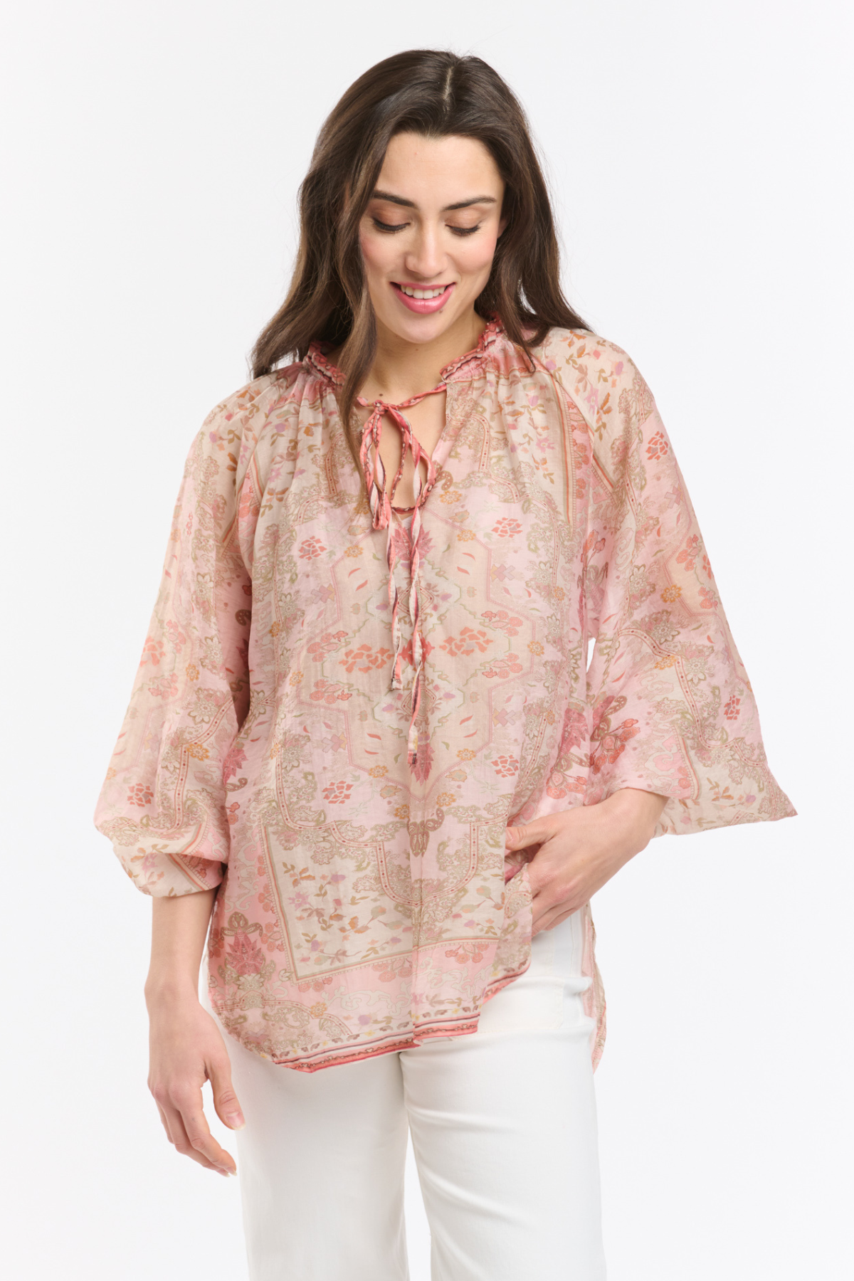 Emily Ruffle Collar Blouse Blush