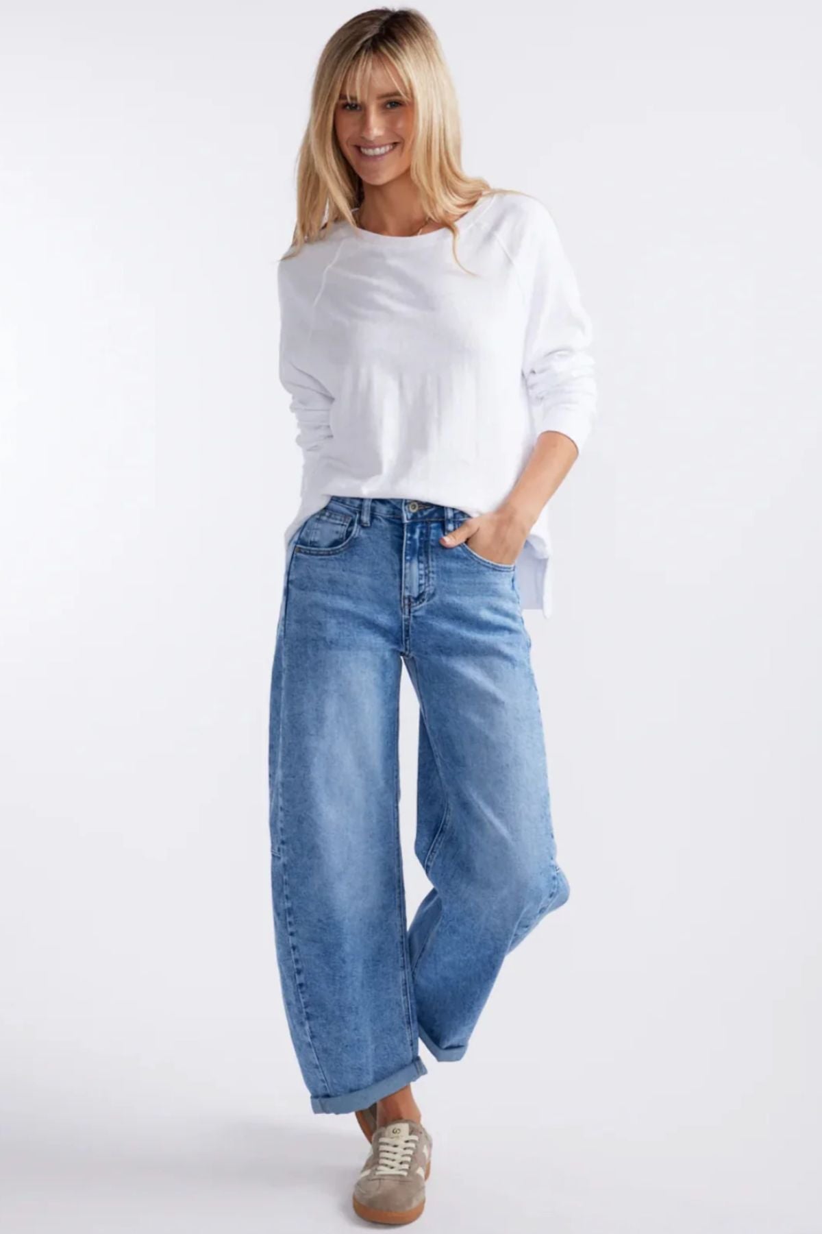 Idaho Barrel Jean Mid Denim