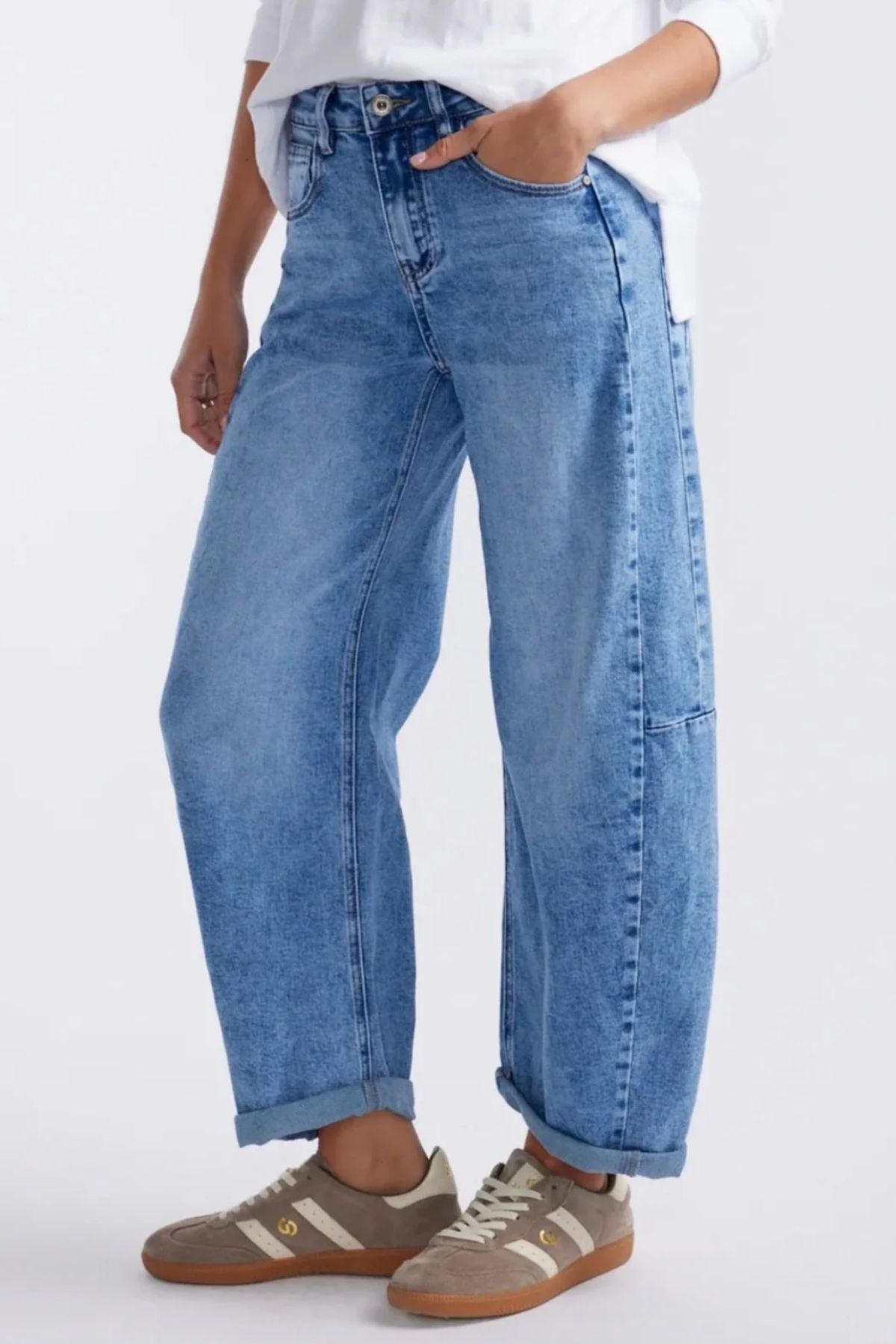 Idaho Barrel Jean Mid Denim