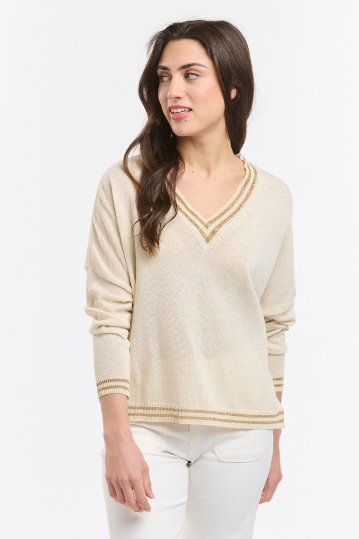 Lurex College Knit Calce