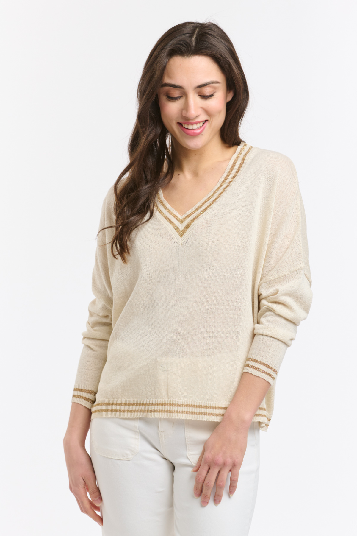 Lurex College Knit Calce