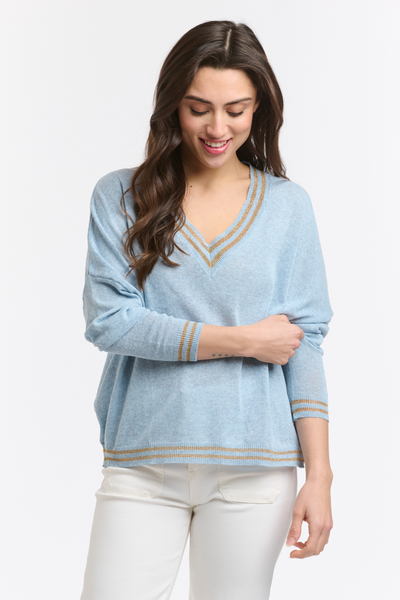 Lurex College Knit Celeste