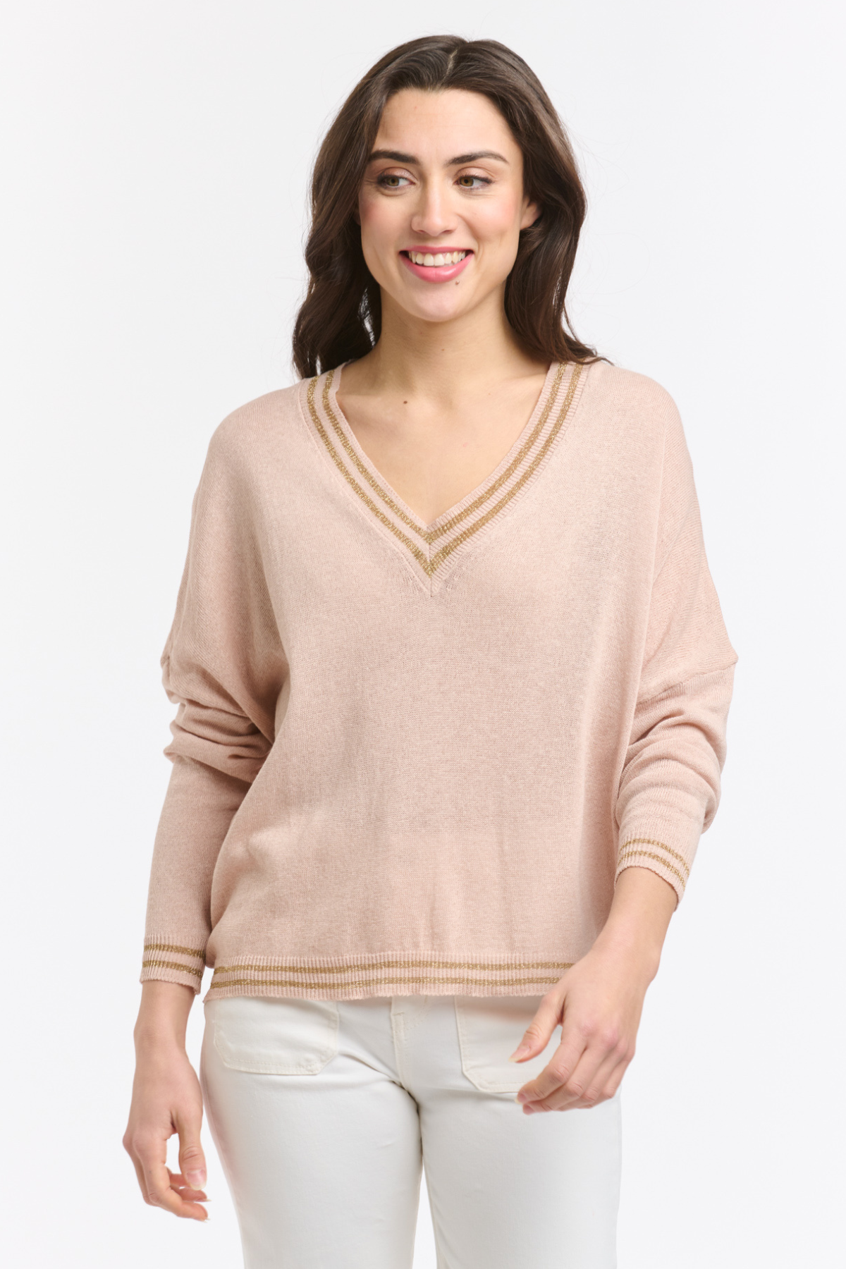 Lurex College Knit Cipria