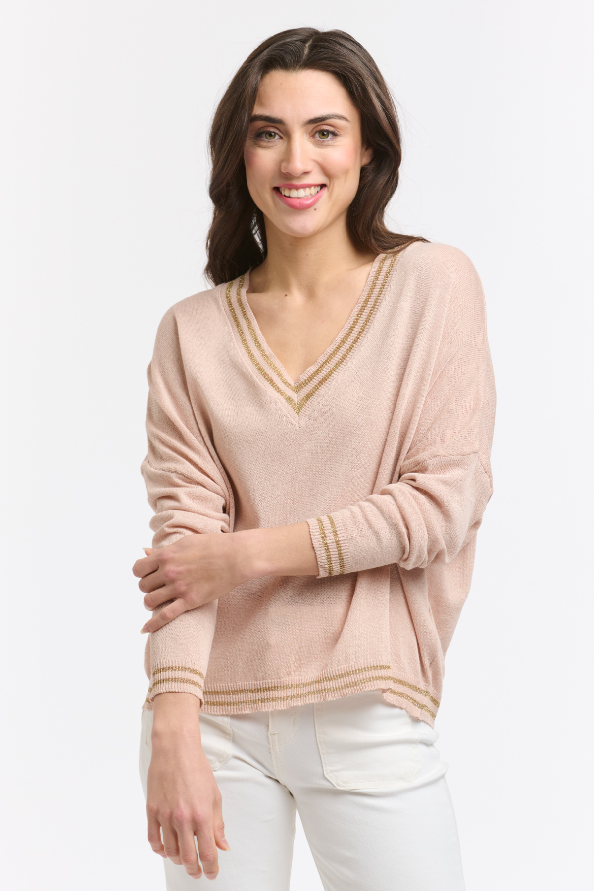 Lurex College Knit Cipria