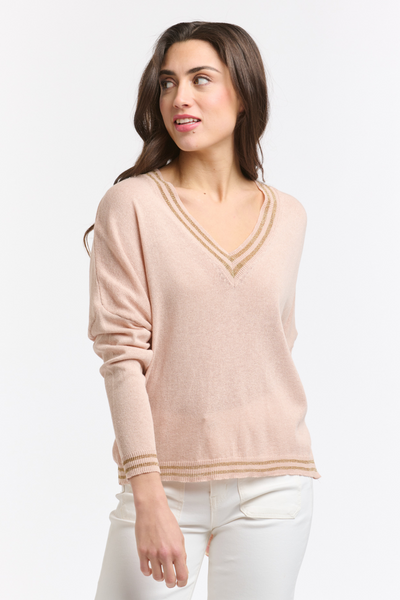 Lurex College Knit Cipria