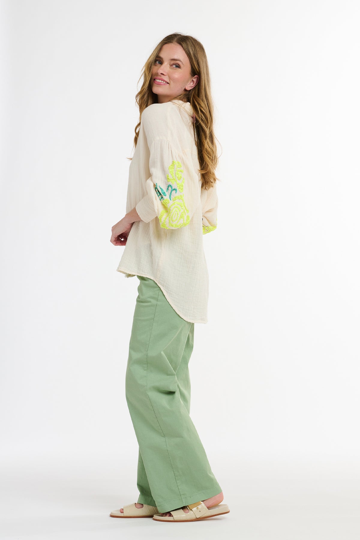 Mint Shirt Yellow Rose