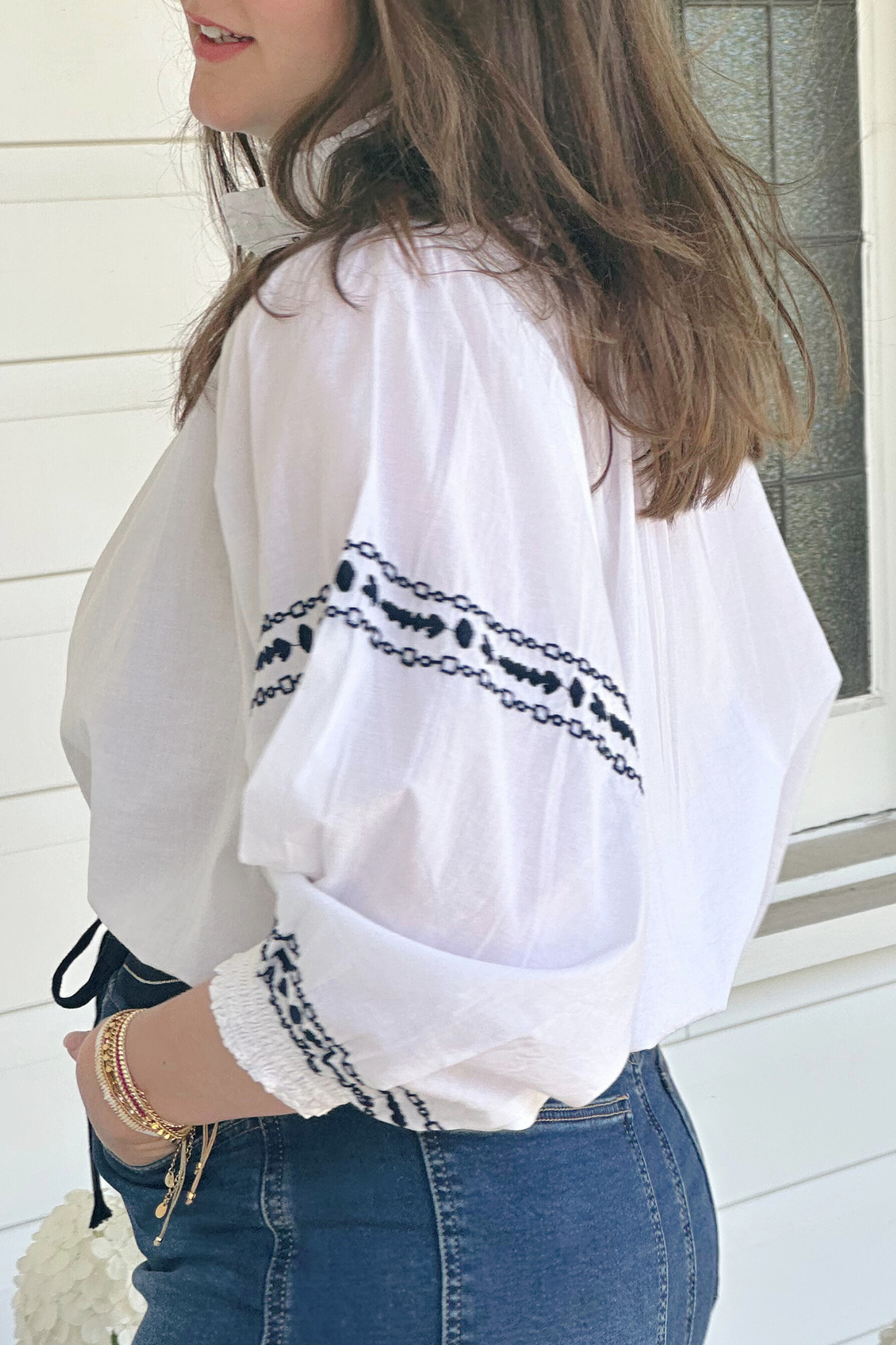 Clara Embroidered Cotton Shirt