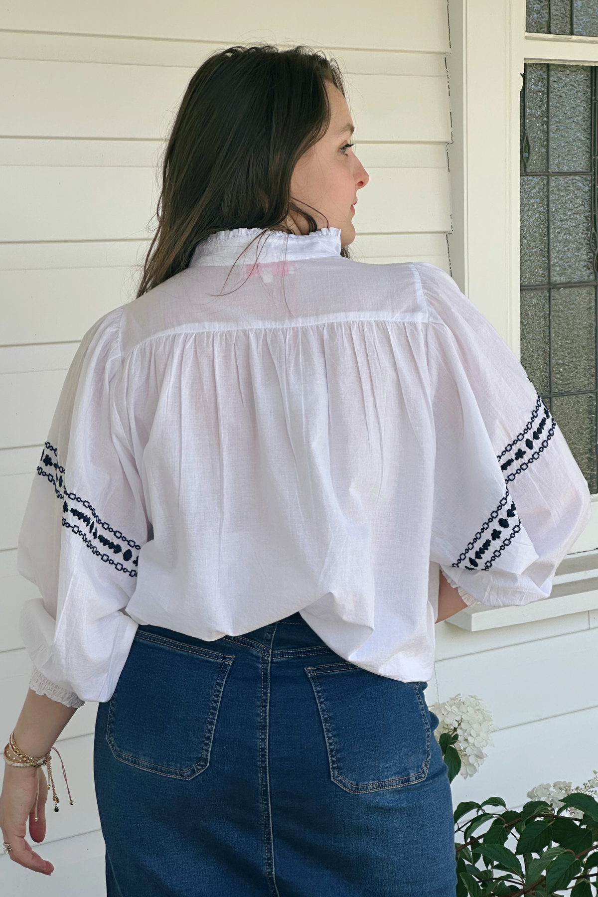 Clara Embroidered Cotton Shirt