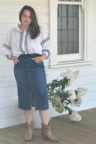 Clara Embroidered Cotton Shirt