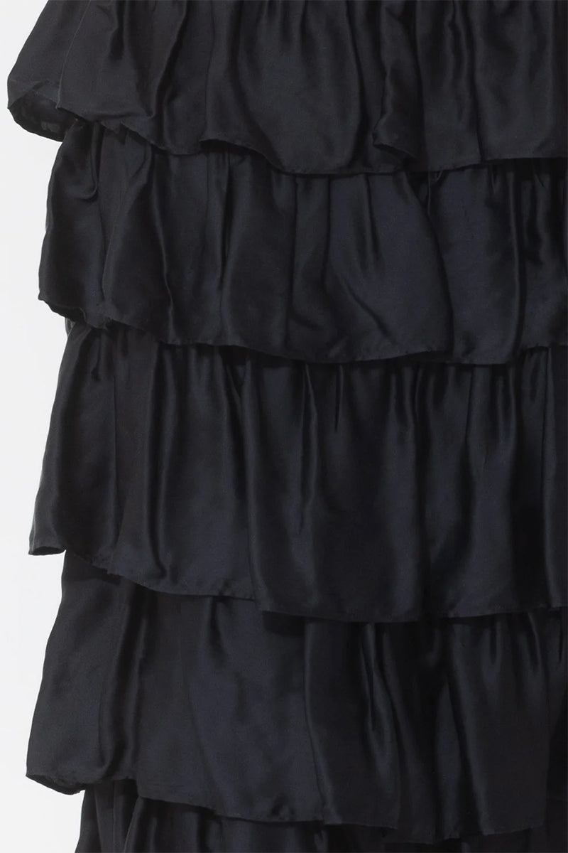Silk Imposter Layer Skirt Black