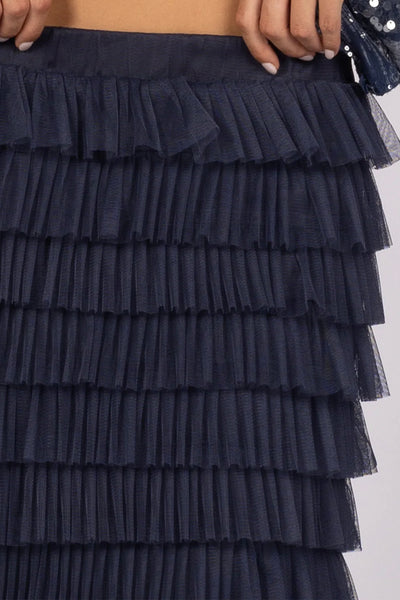 Slim Tutu Skirt French Navy