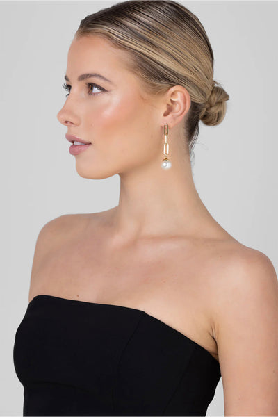 Jolene Gold Pearl Earring