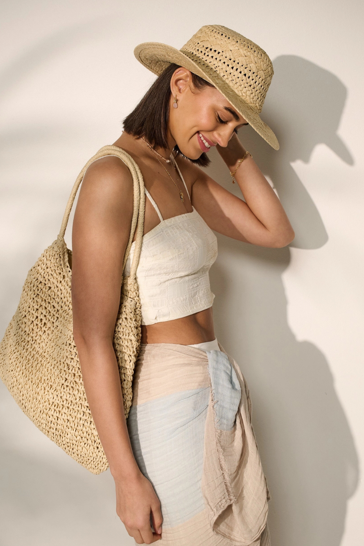 Joyce Straw Hat Beige