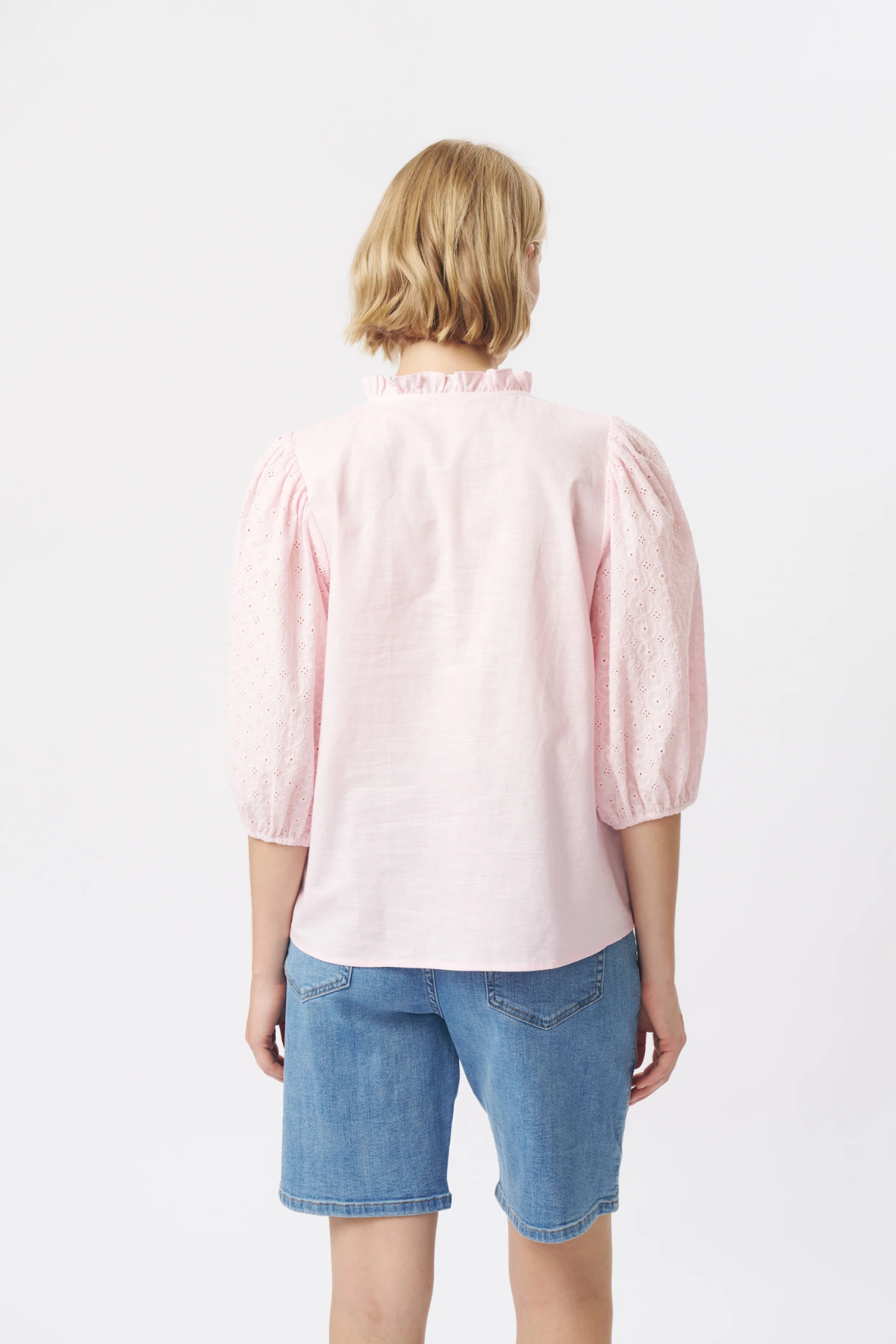 Isabella Blouse Pink Lace