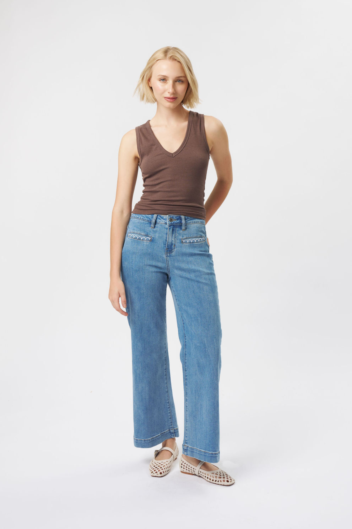 Freya Jean Scallop Pocket 70's Blue