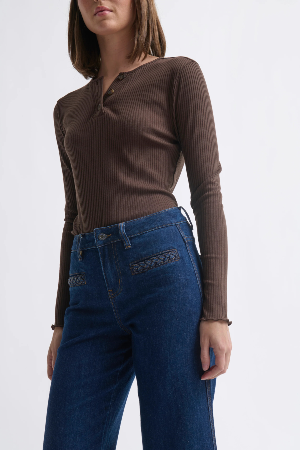 Freya Jean Plait Pocket Palisade Blue
