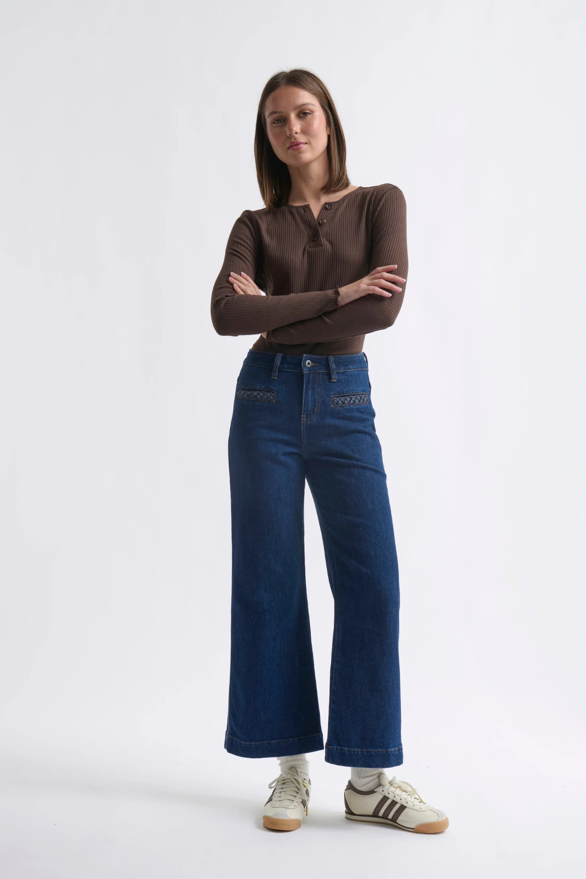 Freya Jean Plait Pocket Palisade Blue