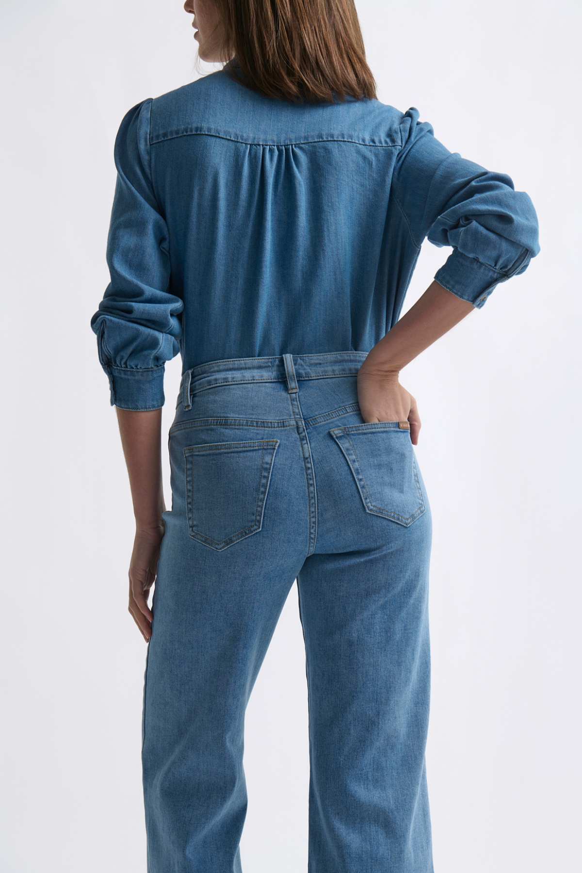 Freya Jean Leather Pocket 70's Blue