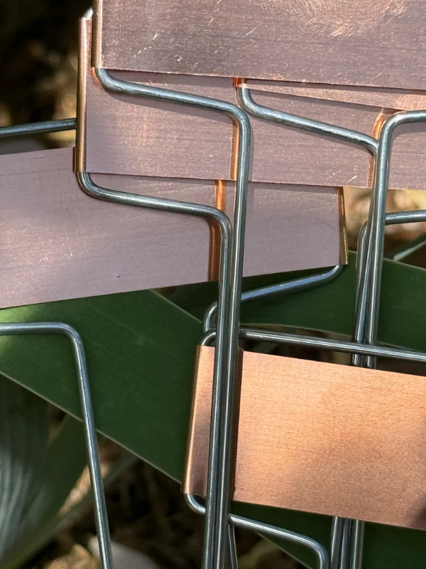 Copper Plant Labels 5pk