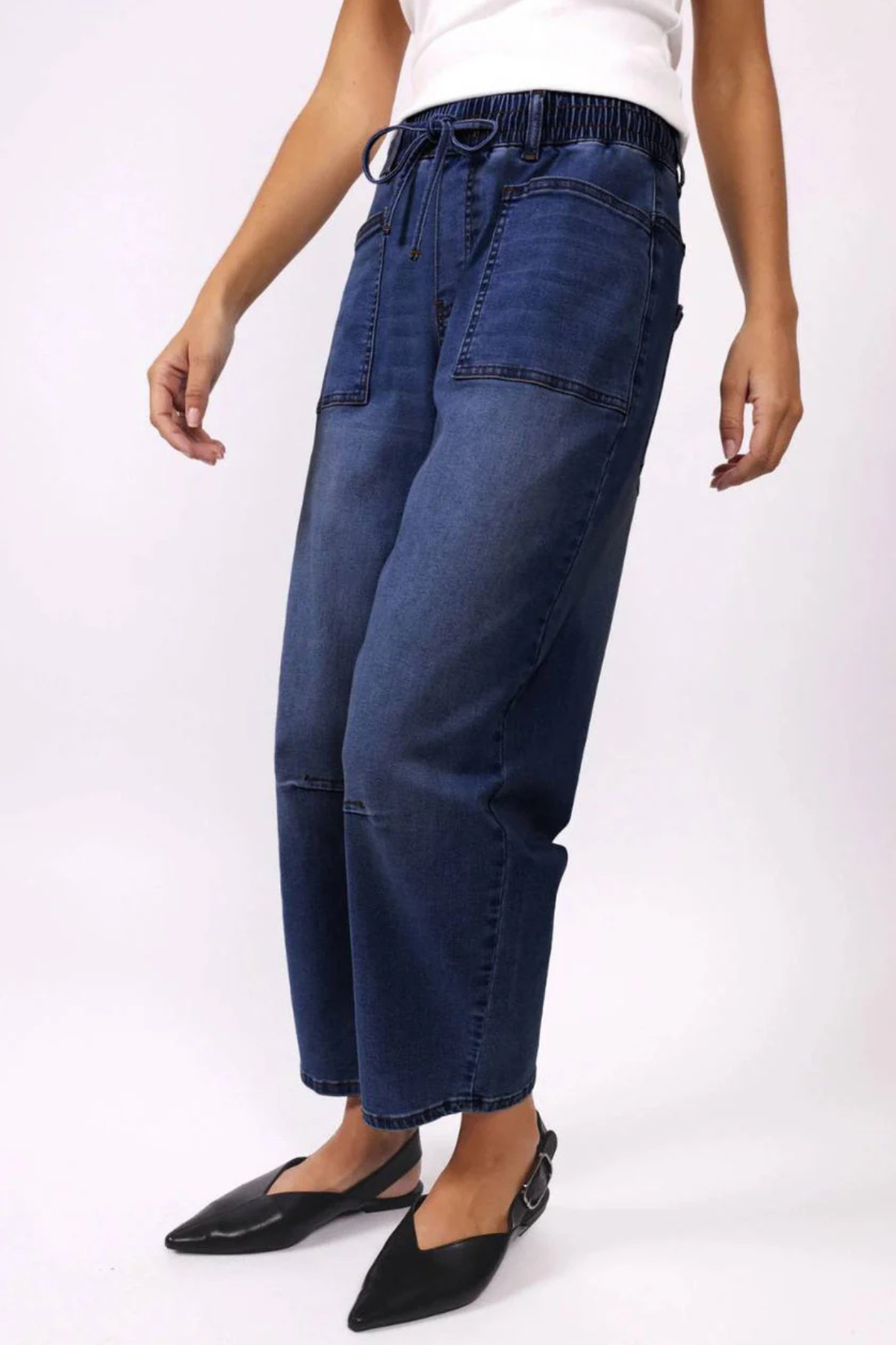 Leo Barrel Jean Ink Denim