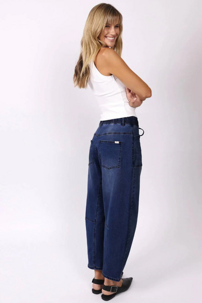 Leo Barrel Jean Ink Denim