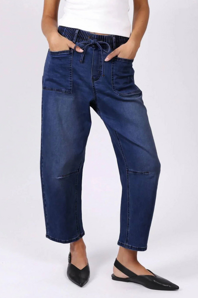 Leo Barrel Jean Ink Denim
