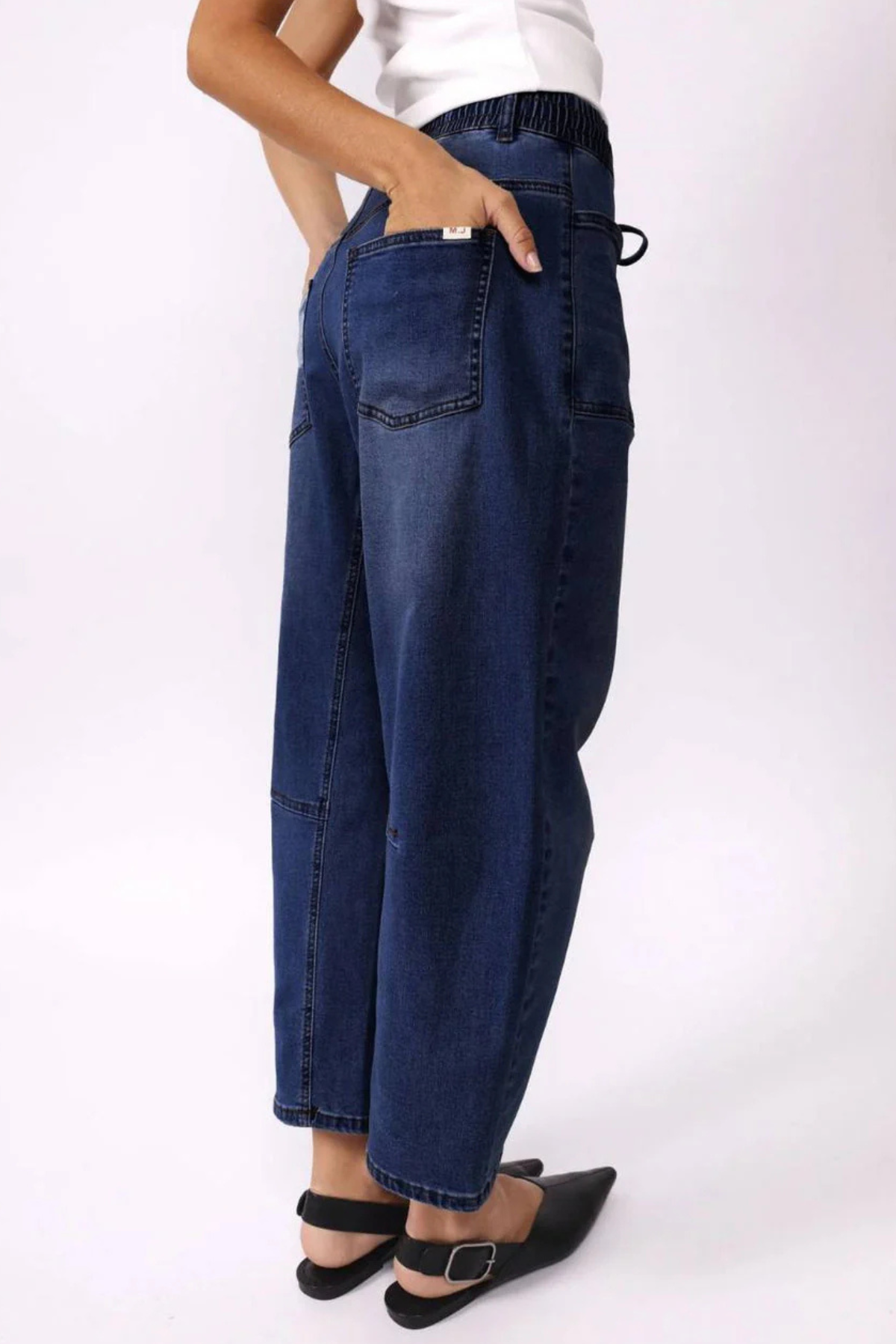 Leo Barrel Jean Ink Denim